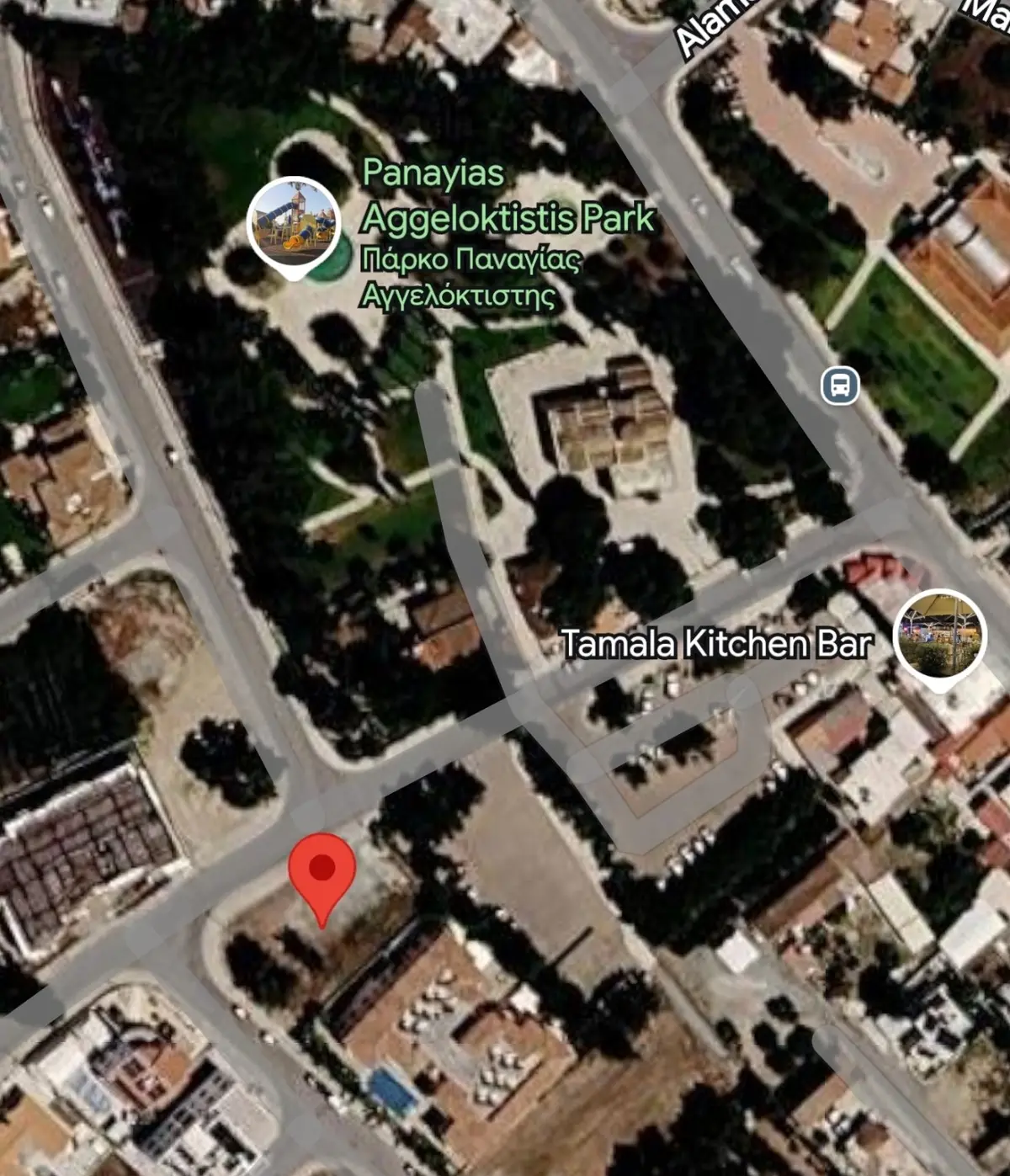 Satellite view showing the Kiti plot location